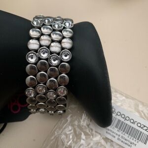 Paparazzi Silver Multi-Row Stretch Bracelet